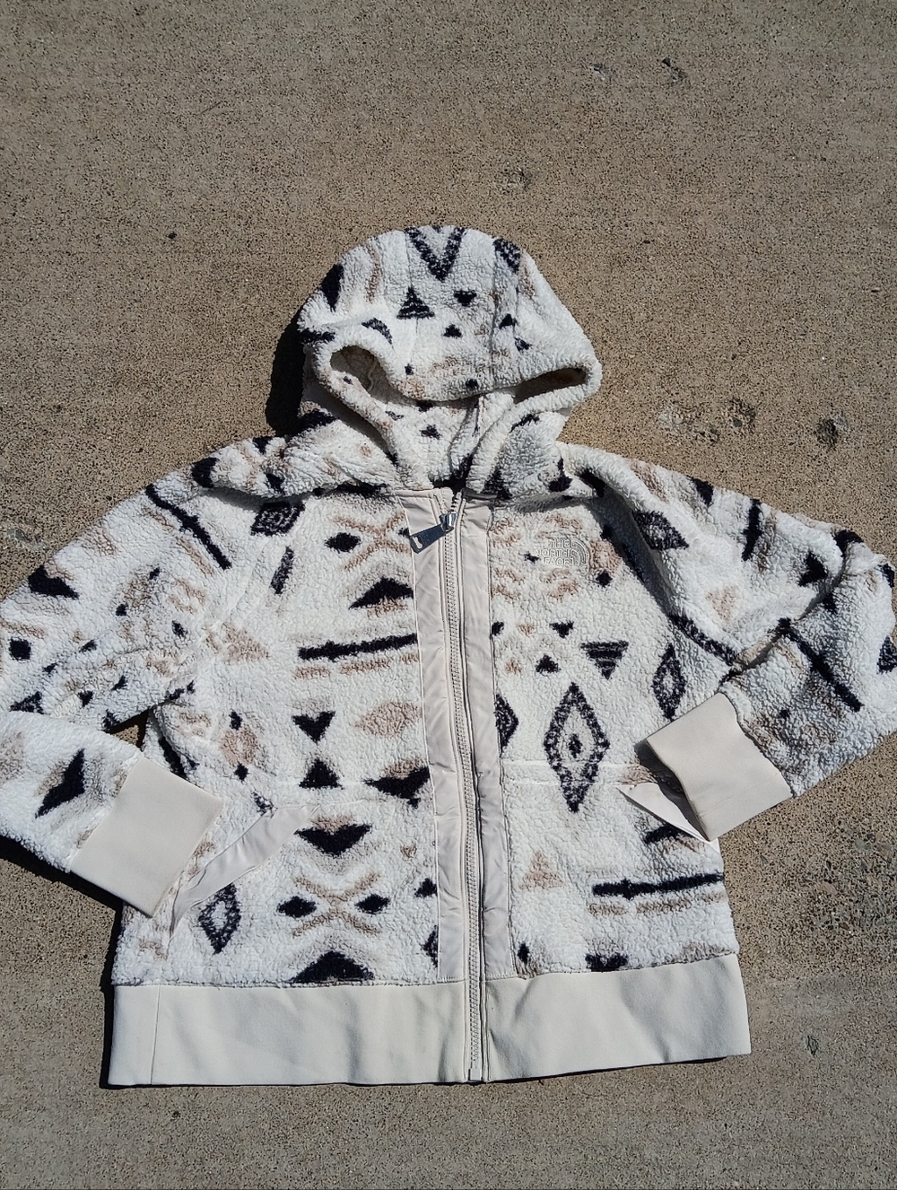 The North Face Campshire Aztec Tribal Full Zip Sherpa Hoodie Sweatshirt XLarge
